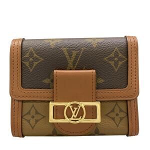 Louis Vuitton Portefeiulle Dauphine Compact Trifold Wallet M68725 Monogram